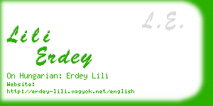 lili erdey business card